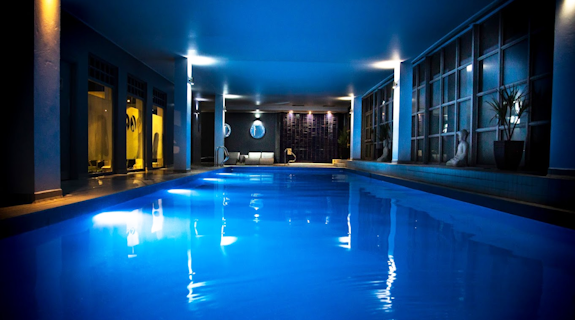 One Spa London Swimming Pool at Night